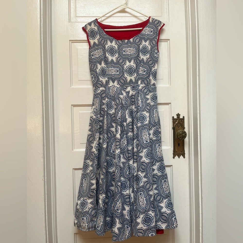 Vintage Red, White & Blue Alamo Dress